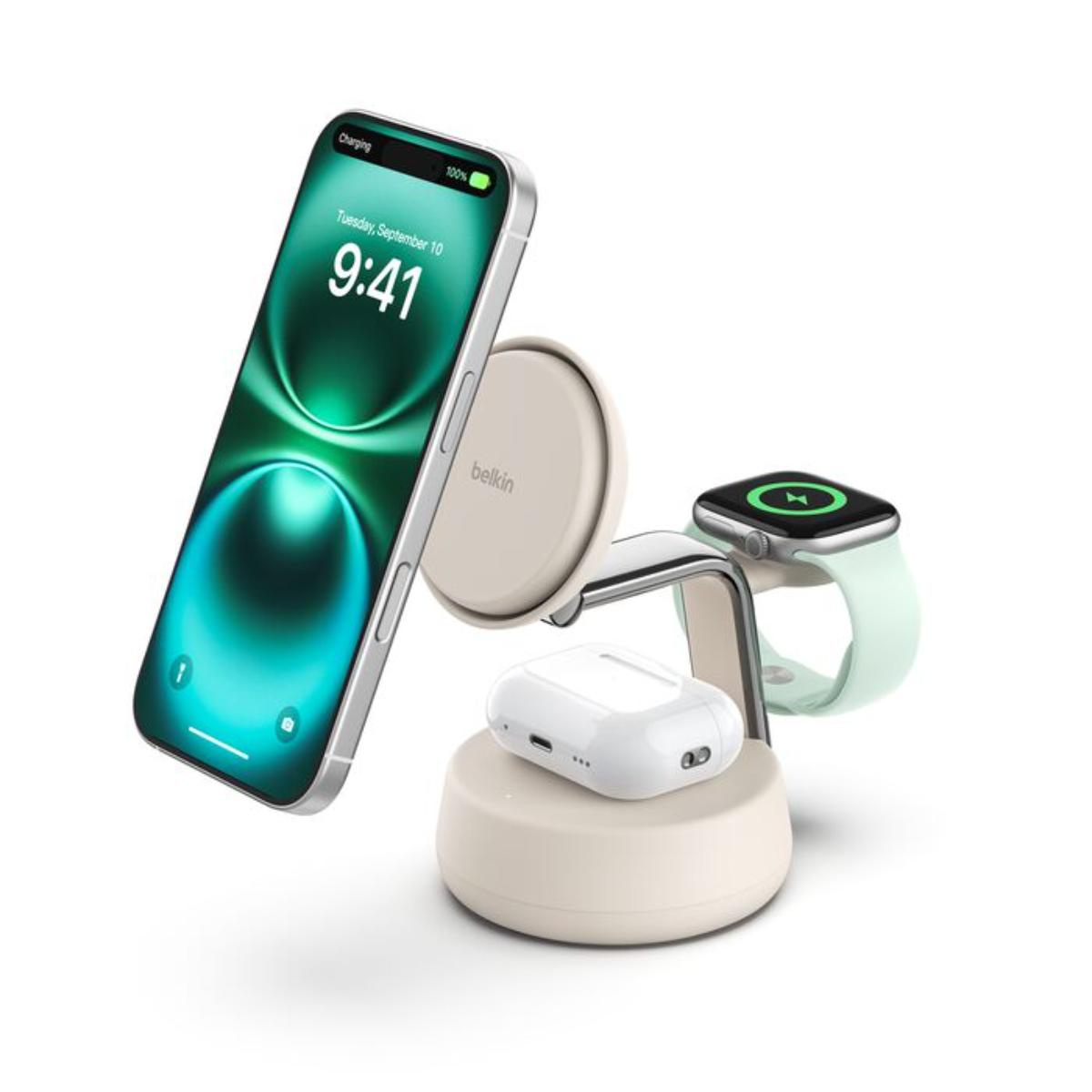 3-in-1 magnetic charging dock with Qi2 25W for iPhone AirPods Apple Watch