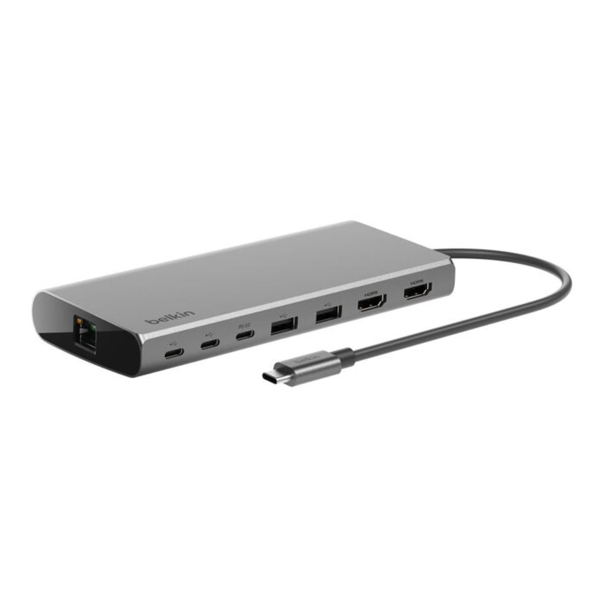 Belkin USB-C 8-in-1 hub dual display aluminium design