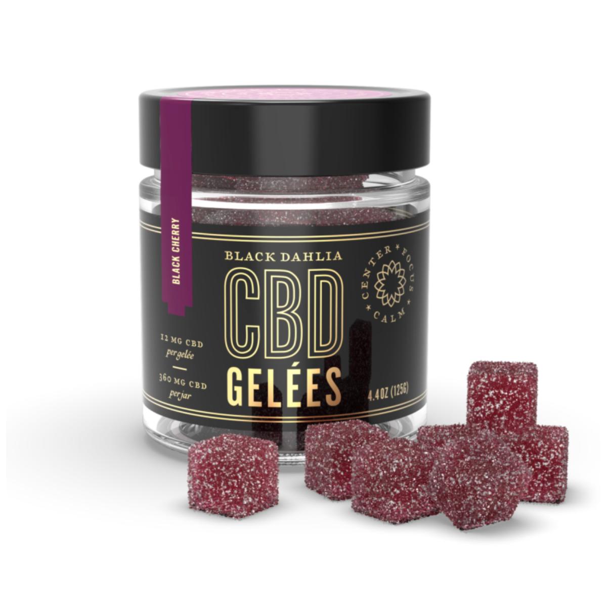 Jar of Black Cherry CBD Gelées