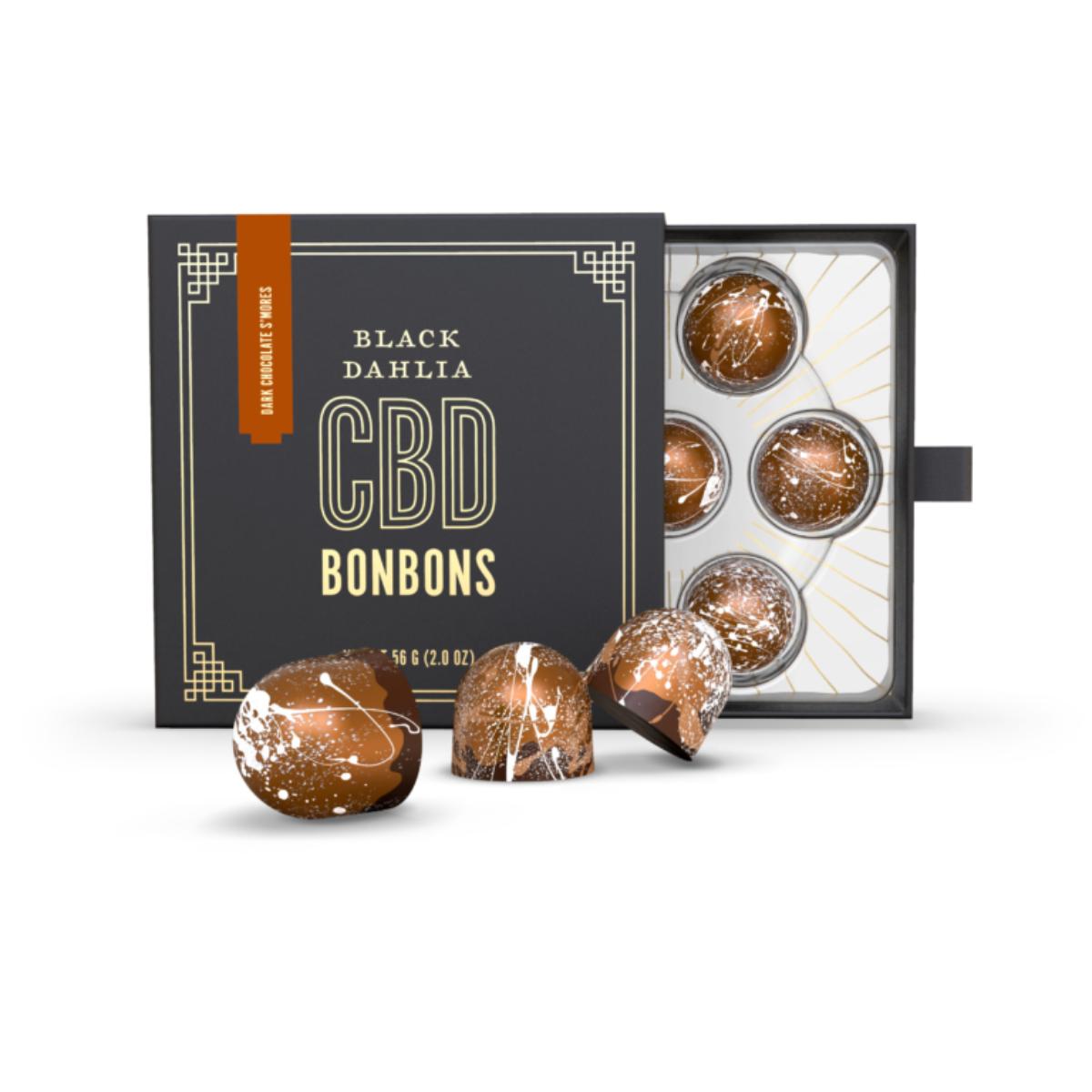 Box of Dark Chocolate S’mores CBD Bonbons