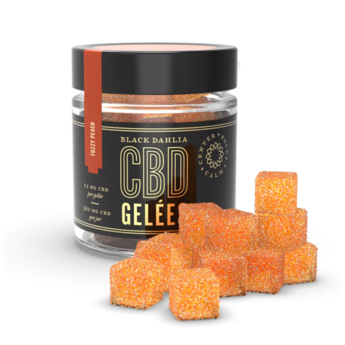 Jar of Fuzzy Peach CBD Gelées