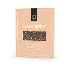 Black Dahlia hazelnut crunch chocolate bark with milk chocolate and caramelized hazelnut praline