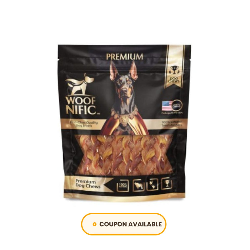 Paws at Peace 9 Inch Braided Beef Collagen Dog Chews