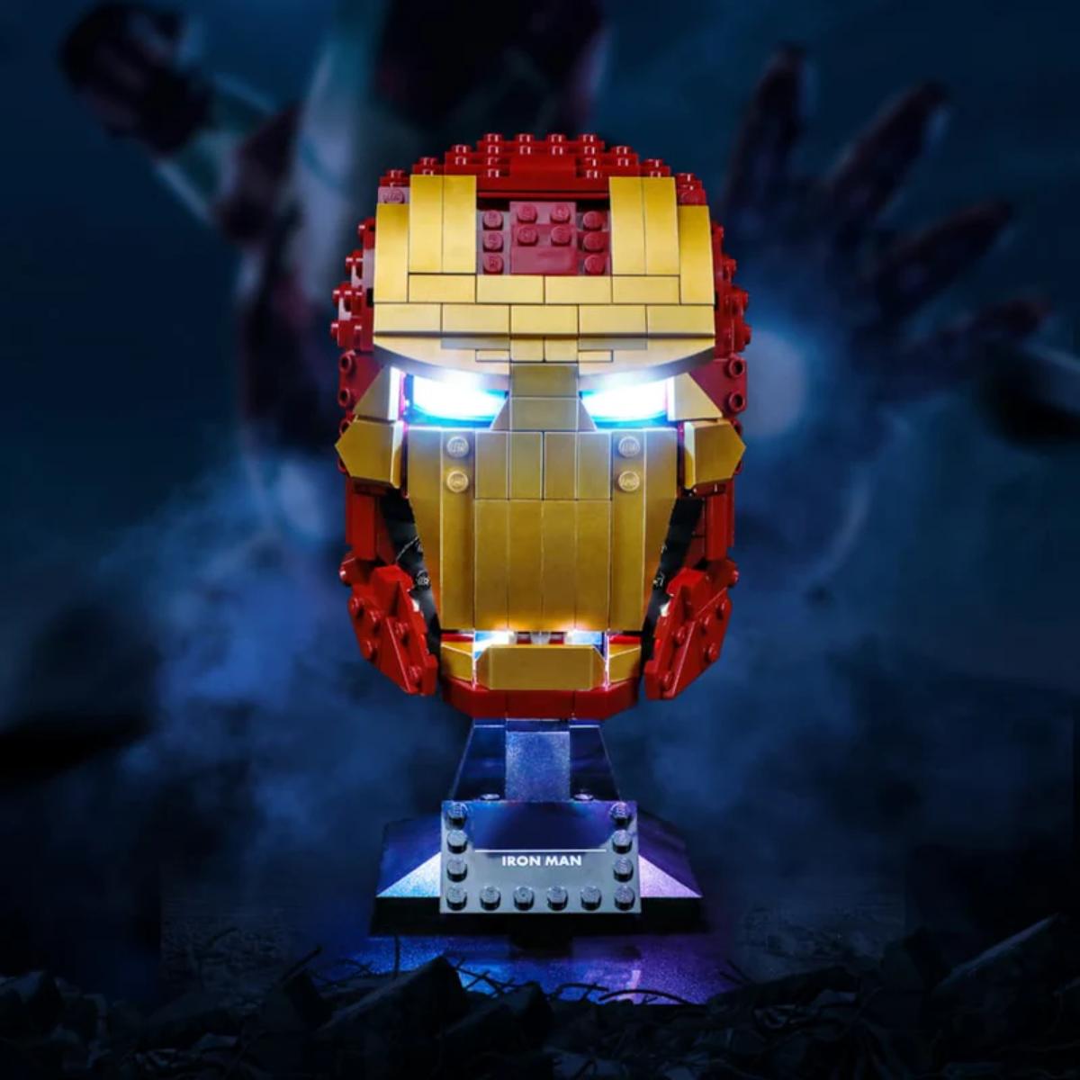 BriksMax light kit Iron Man Helmet 76165 eyes illuminated