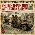 Bronco CB35170 1:35 British 6 pounder airborne anti tank gun model kit with jeep and crew