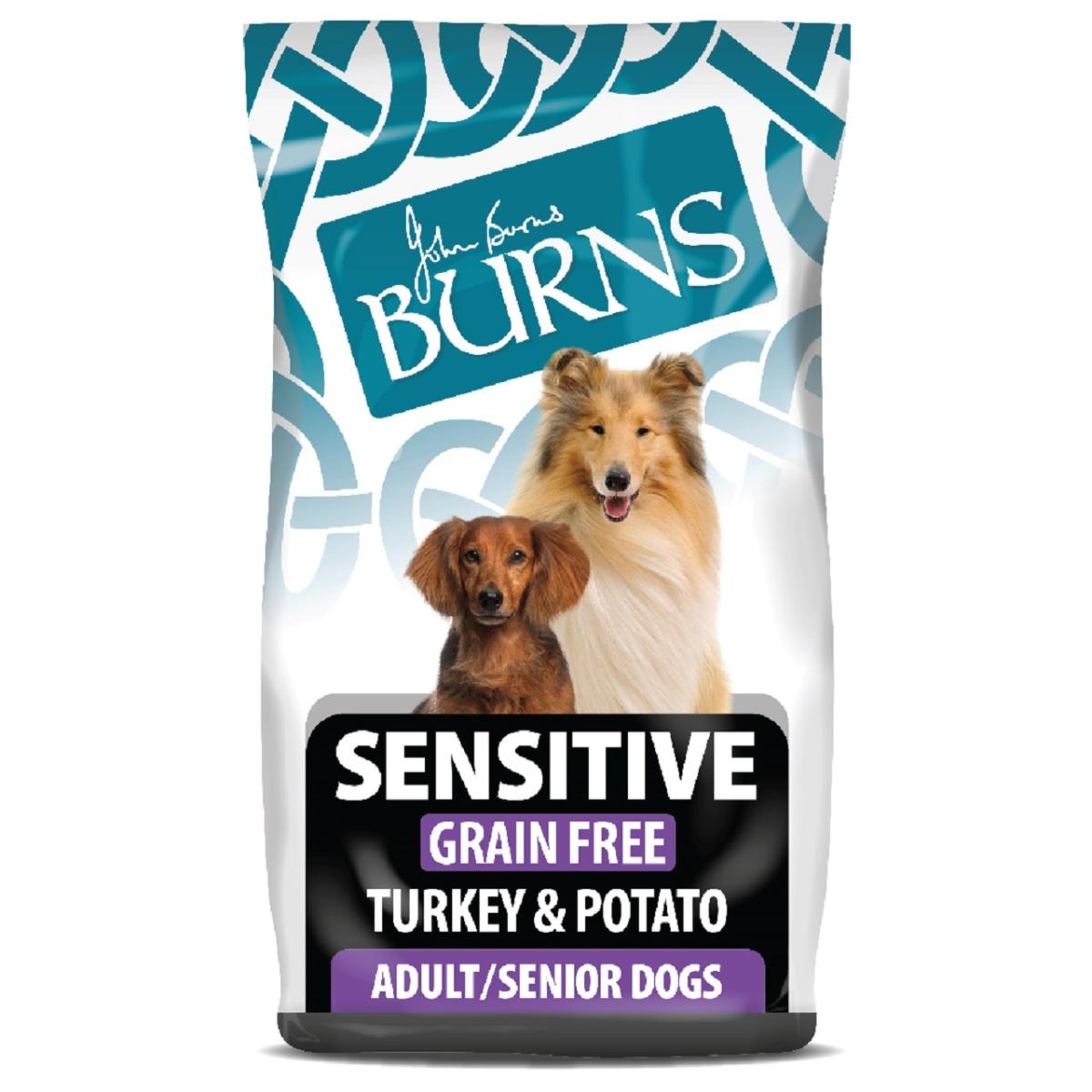 burns sensitive grain free dog food turkey potato 12kg adult senior dogs