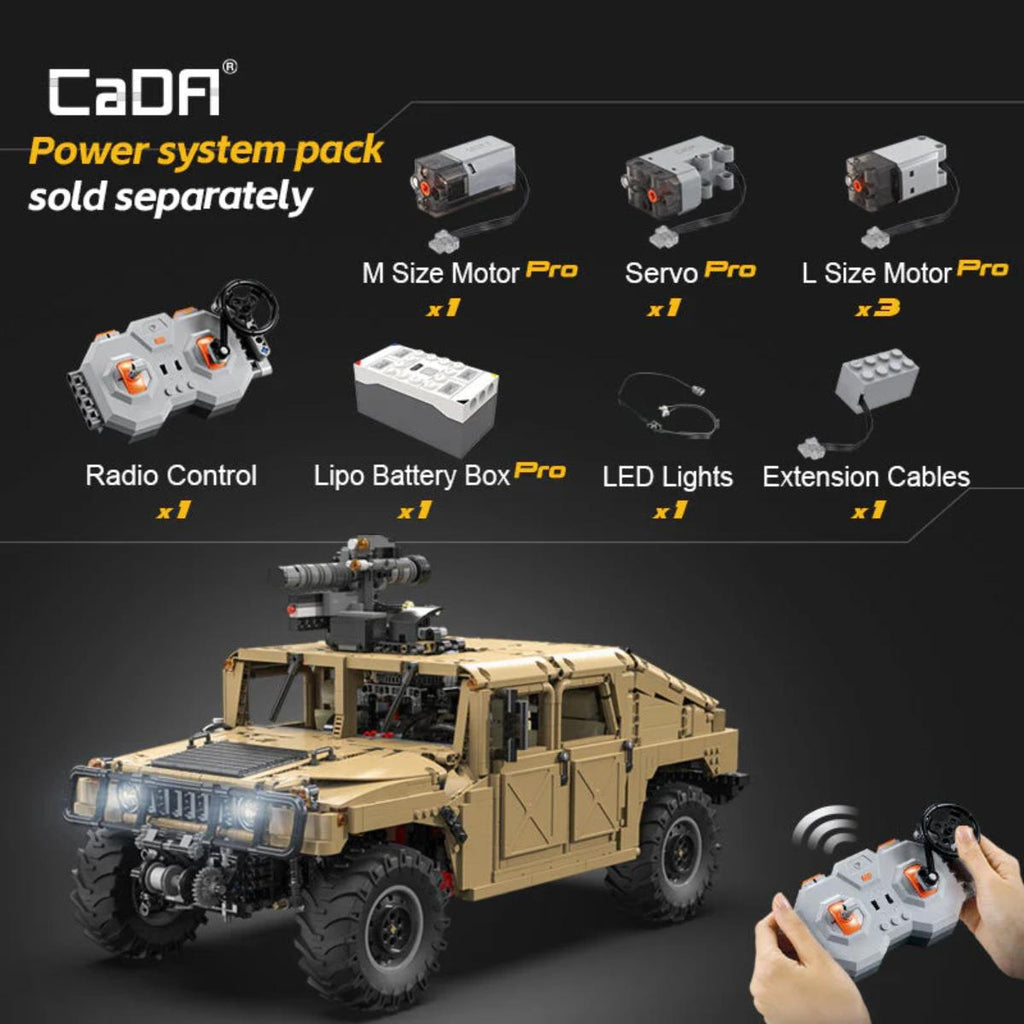 CaDA 1:8 HUMVEE Vehicle C61036W front view built model