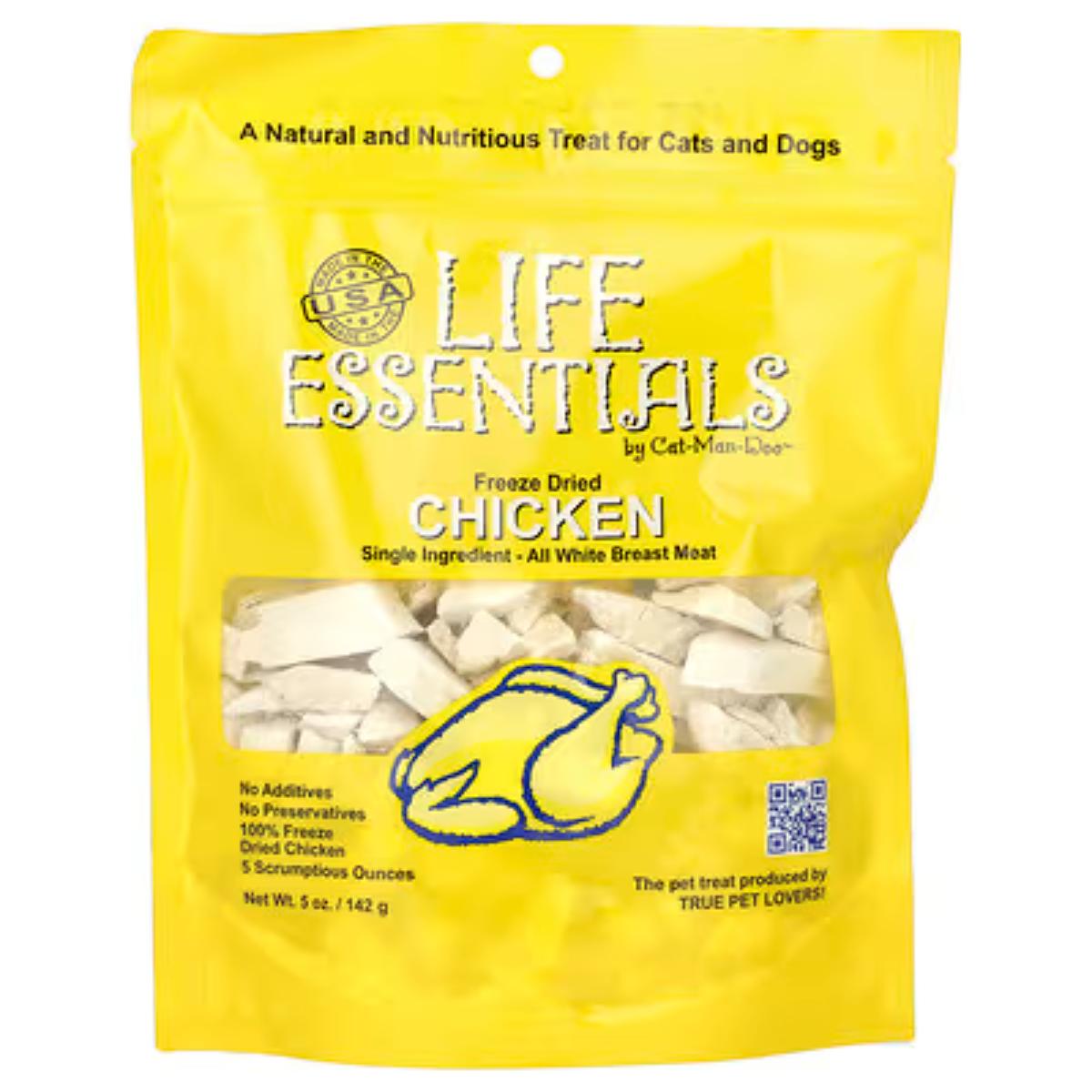 Cat-Man-Doo Life Essentials freeze‑dried chicken littles 5 oz bag
