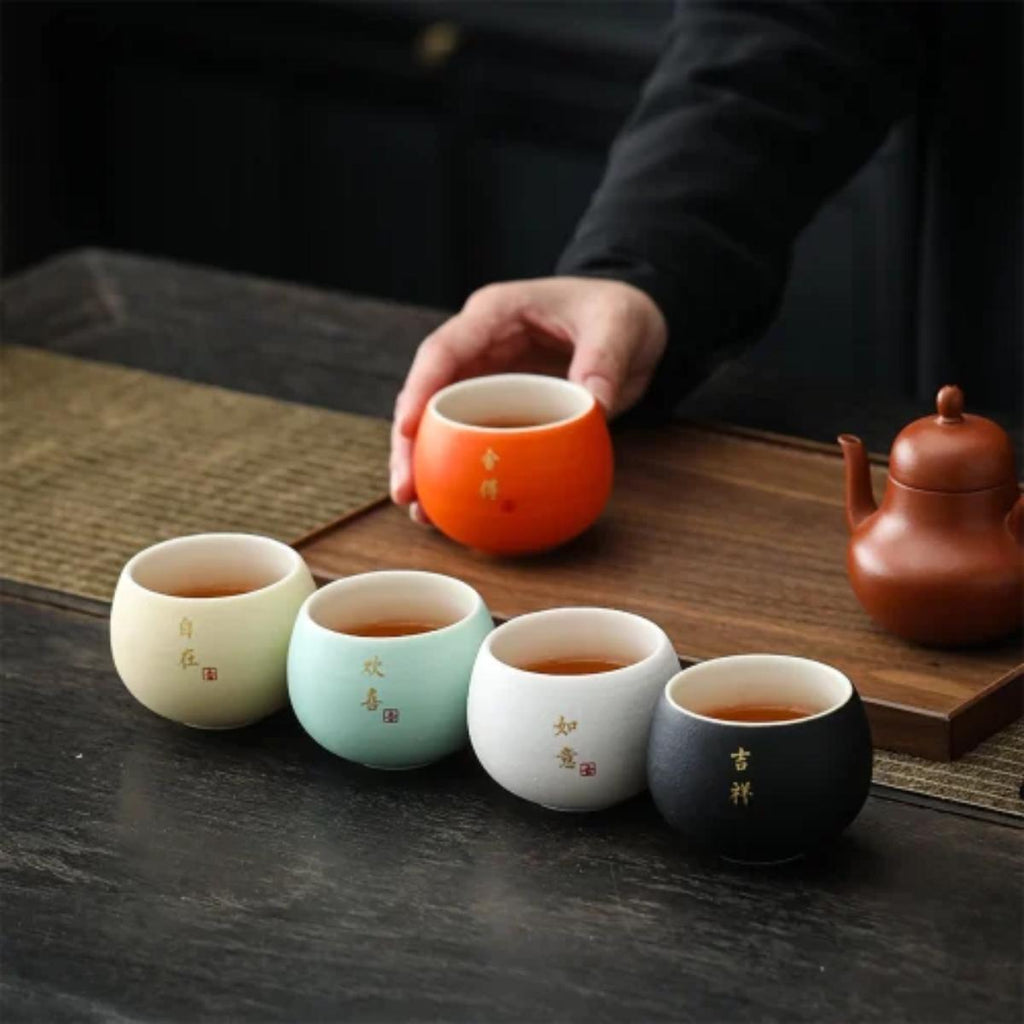 Chinese Style Kung Fu Tea Cup Gift Box Set