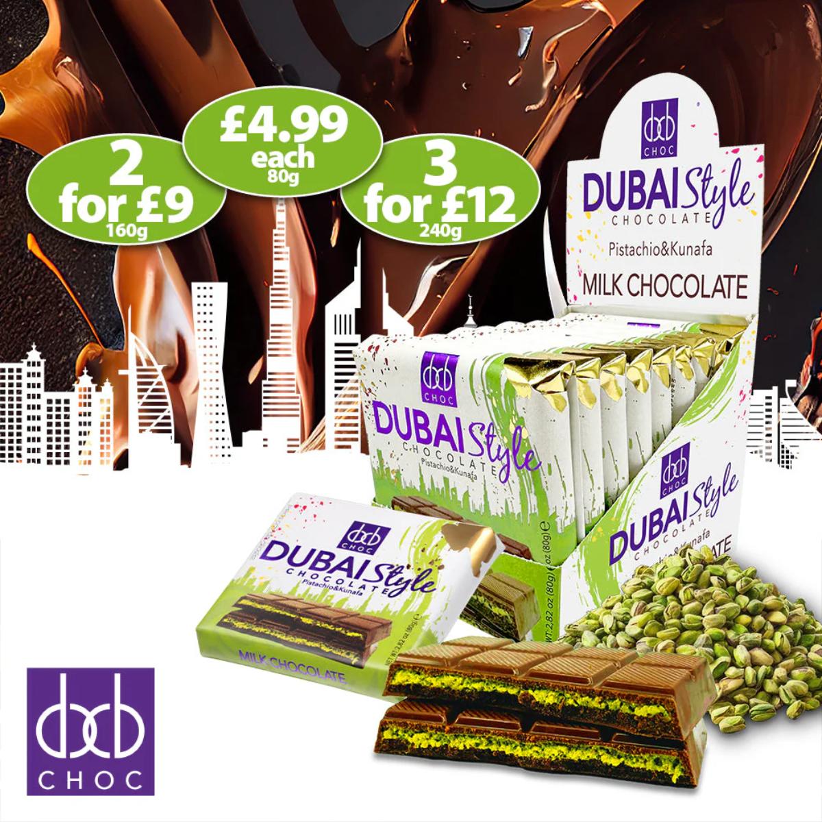 Dubai Style Chocolate Bar 80g