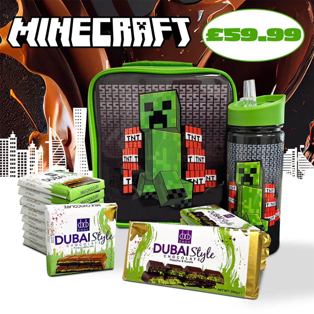 Minecraft lunch box and bottle set