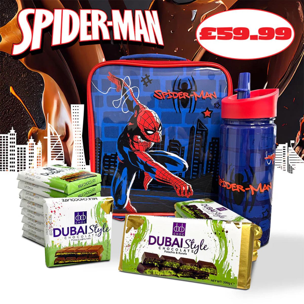 Spiderman lunch box and bottle set