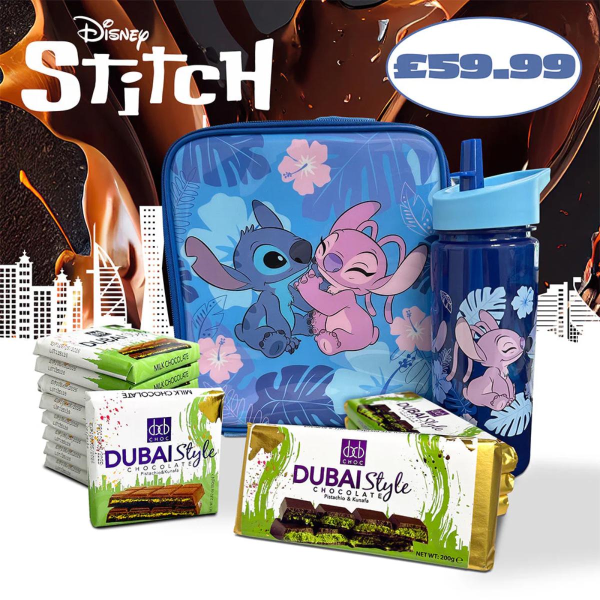 Stitch lunch box and bottle set