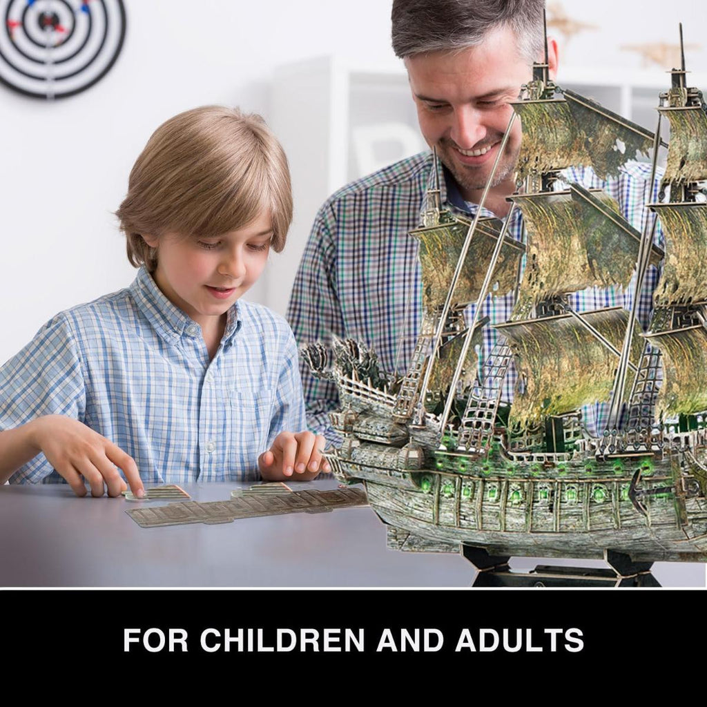 CubicFun 3D Puzzle Flying Dutchman model ship with LED lights product image