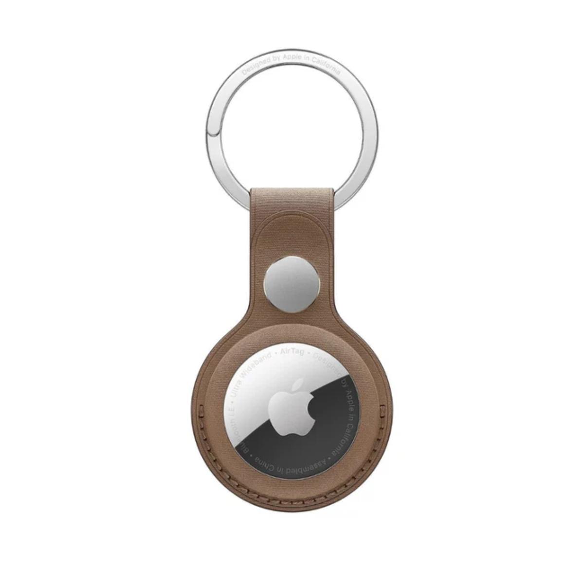 Apple AirTag FineWoven Key Ring Taupe