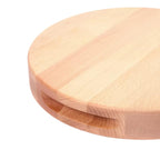 Close-up of a wooden cutting board on a white background