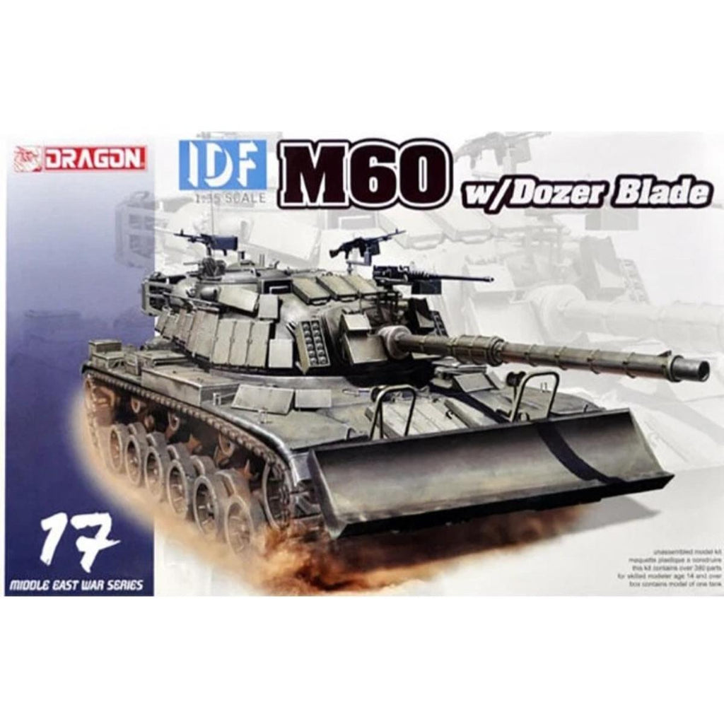 Dragon 1/35 IDF M60 tank with dozer blade plastic model kit product image