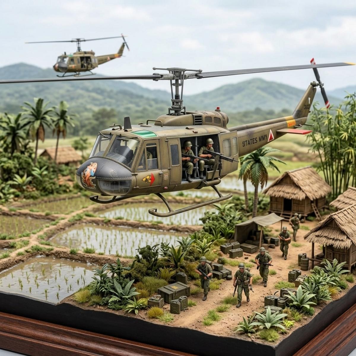 Dragon 1/35 Bell UH-1D “Huey” Model Kit – Vietnam War diorama