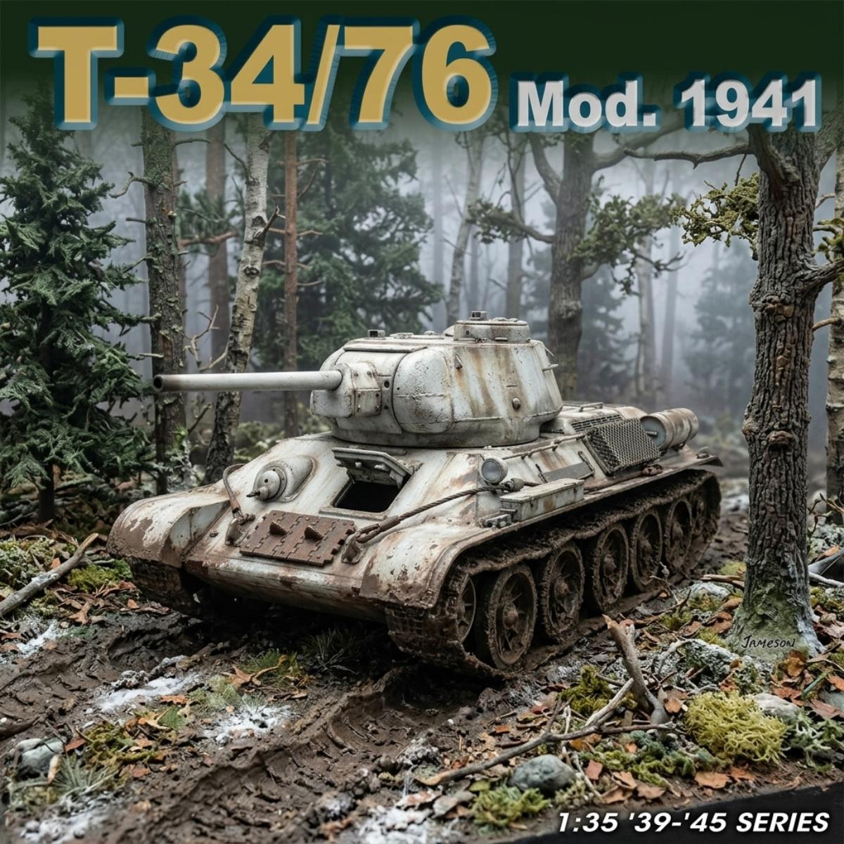 Dragon T-34/76 Mod. 1941 1:35 scale military tank model kit #6205