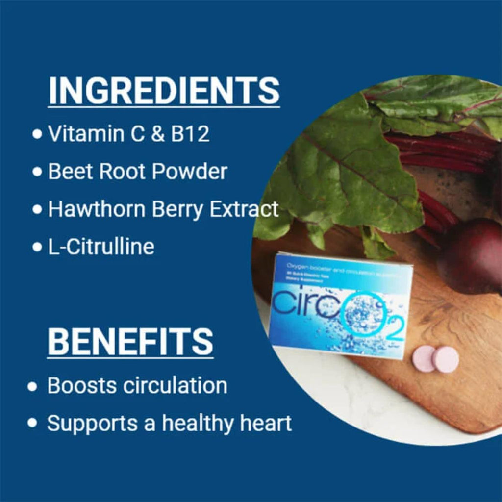 CircO2 nitric oxide lozenge with beetroot L-citrulline vitamin C and B12