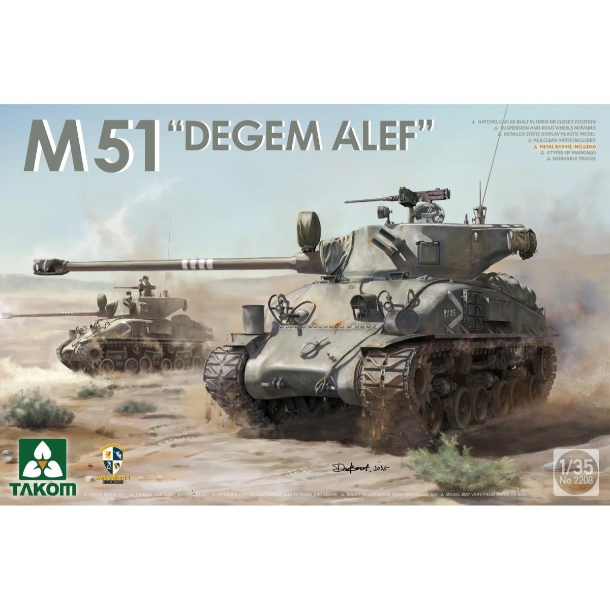 TAKOM 2208 1/35 M51 Degem Alef model kit box art
