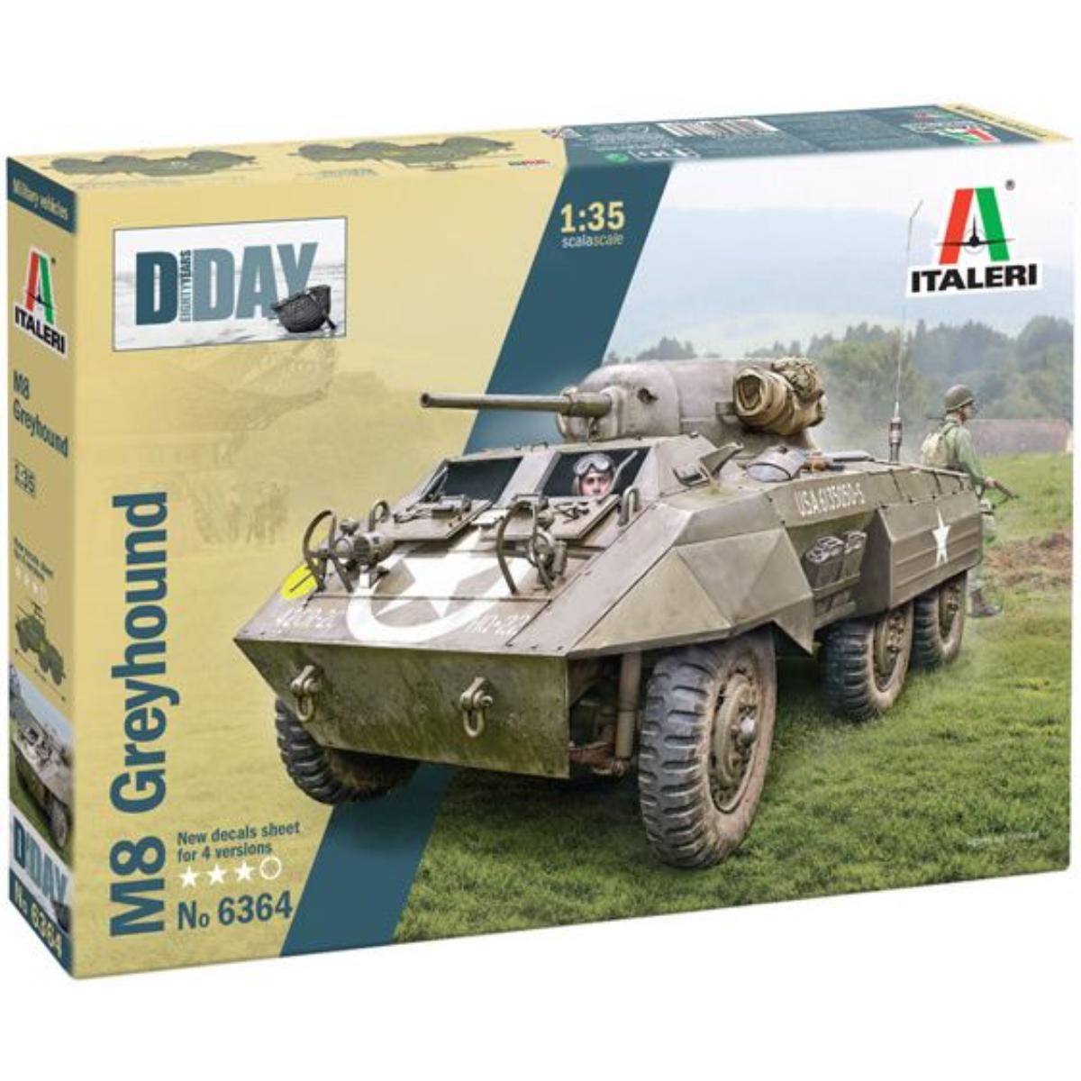 Italeri 1/35 M8 Greyhound build box front view
