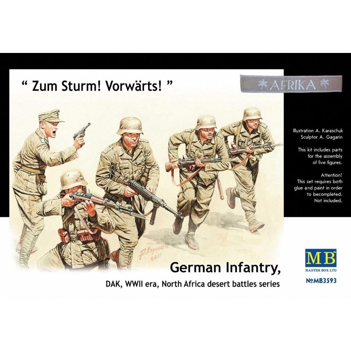 Master Box 1/35 German Infantry DAK North Africa kit box front