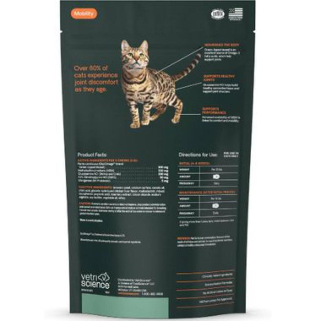 VetriScience GlycoFlex 2 for Cats healthy hip & joint chicken flavor 60 soft chews bottle