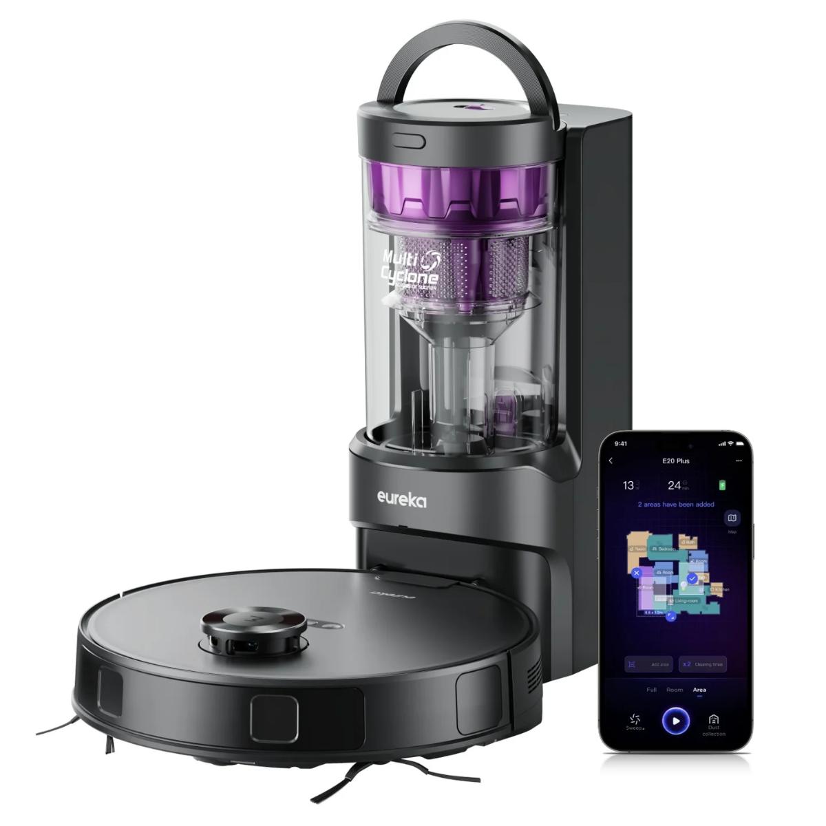 Eureka E20 Plus robot vacuum with self-emptying station