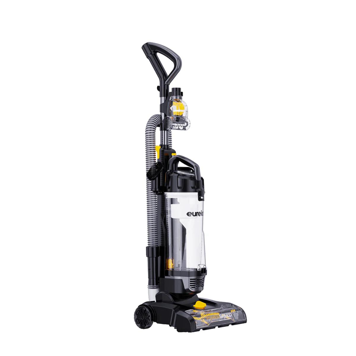 Eureka PowerSpeed NEU181D upright vacuum cleaner in yellow with pet turbo tool
