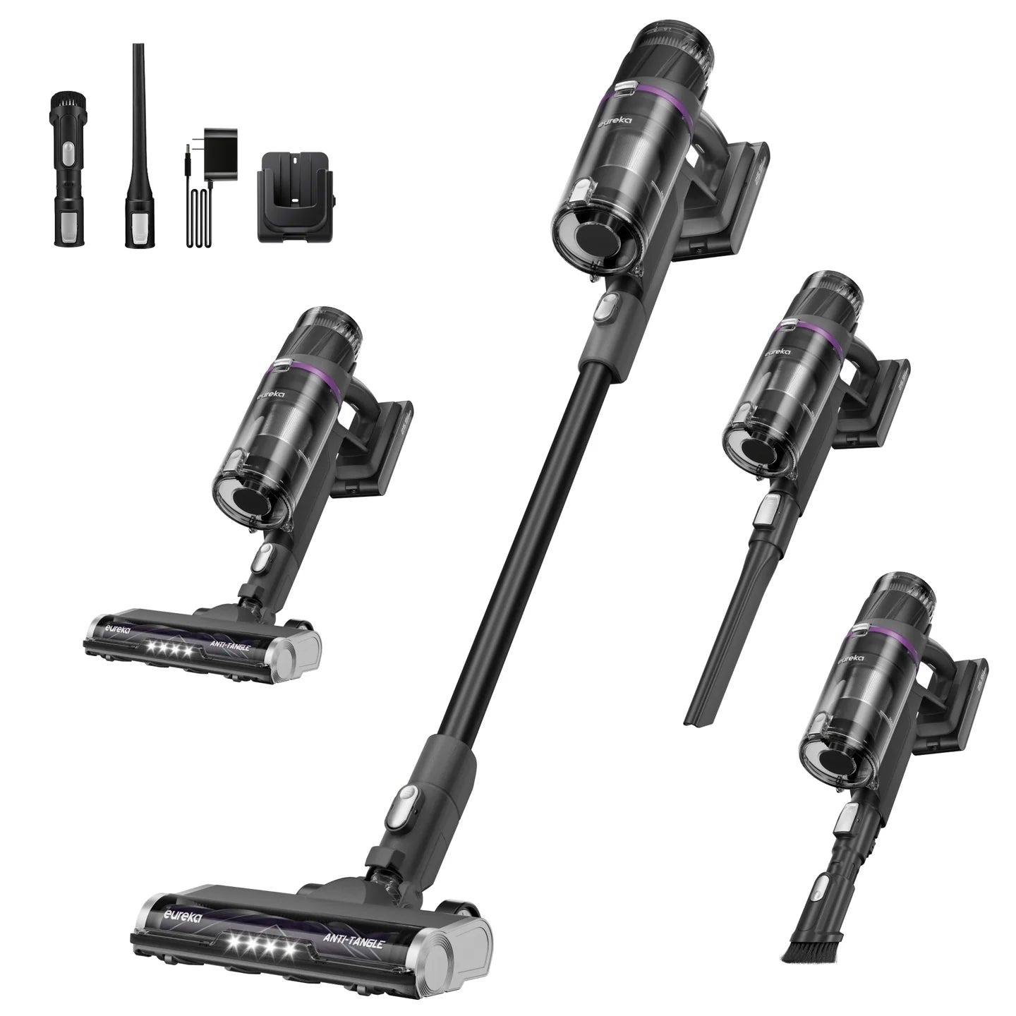 Eureka ReactiSense 440 cordless stick vacuum with LED display and anti-tangle brush
