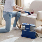Eureka NEY100 portable carpet cleaner in blue – dual tank and hose
