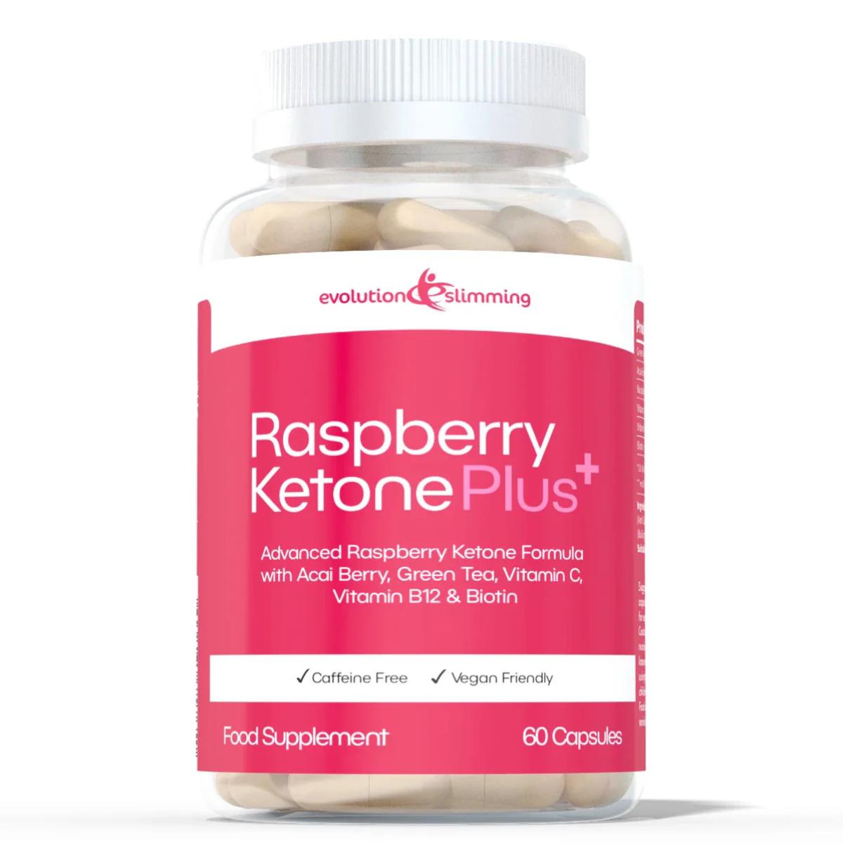 aspberry Ketone Plus fat burner capsules, 60 count natural supplement for weight loss and energy