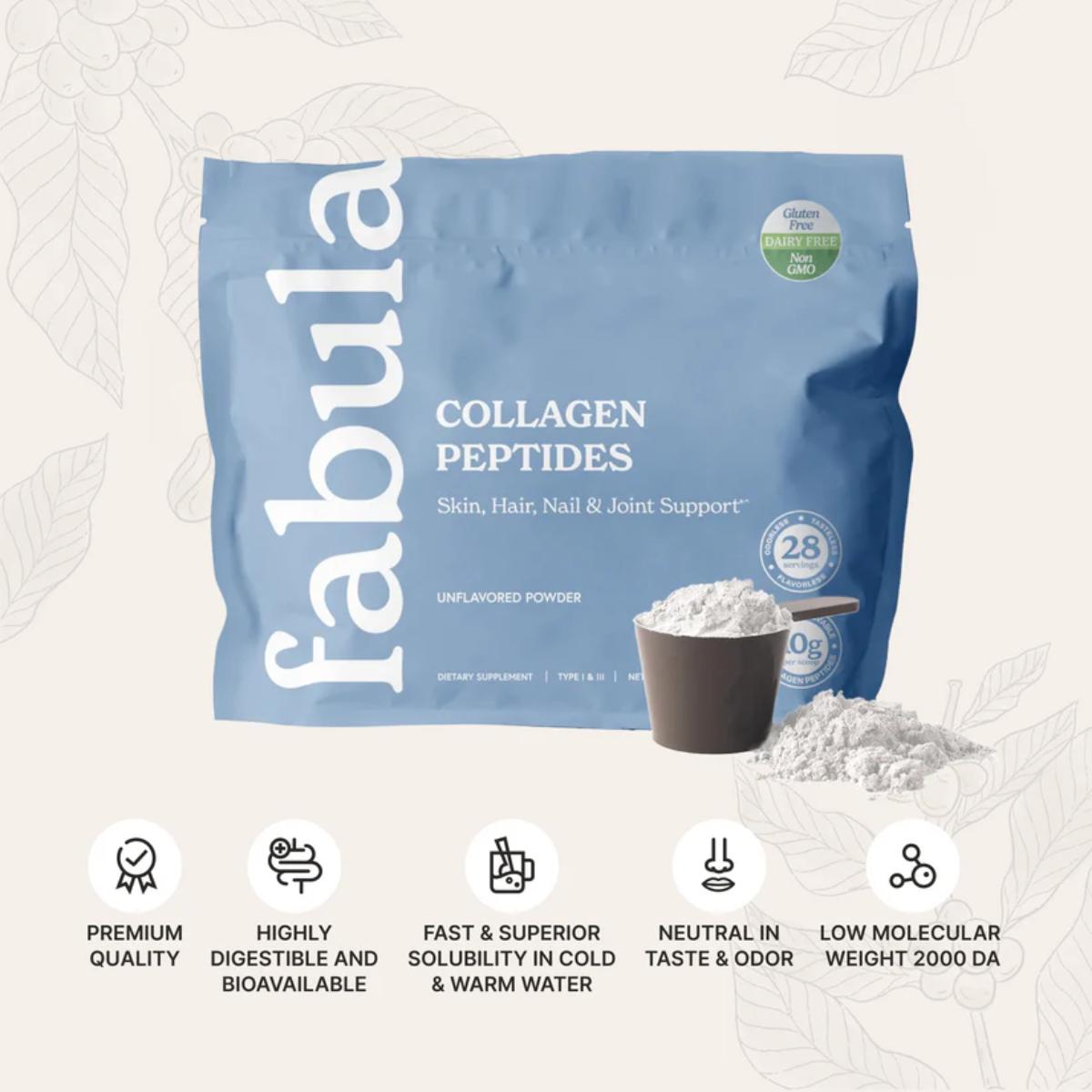 Fabula Collagen Peptides powder – premium hydrolysed bovine collagen supplement
