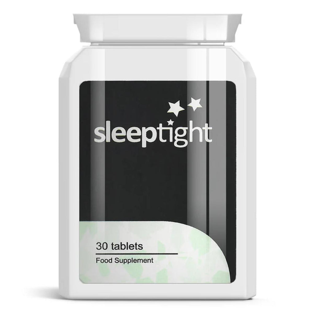 Forever Feeling SLEEP TIGHT Sleeping Pills bottle on bedside table in warm lighting