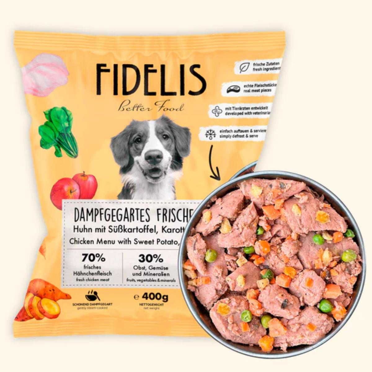 fidelis frozen fresh chicken dog food natural fresh menu