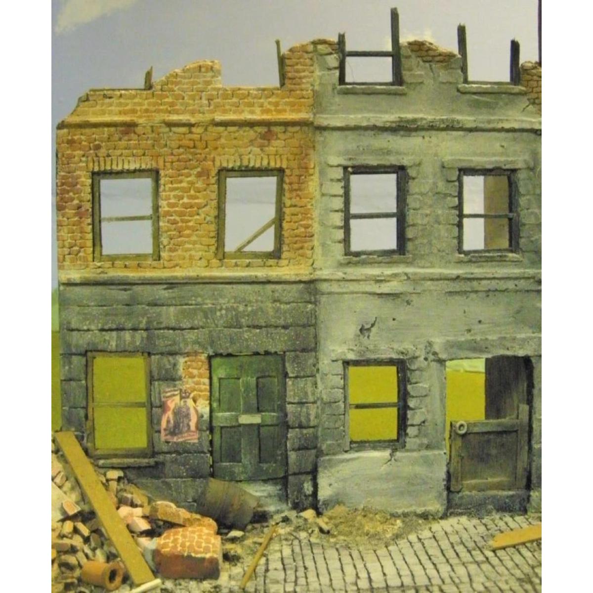 FoG Models 1/35 WW2 Berlin City House Ruin diorama building kit