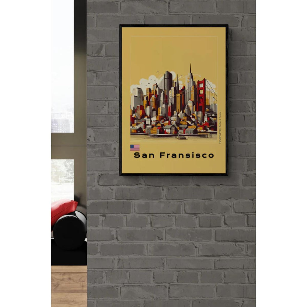 San Fransisco digital abstract artwork poster