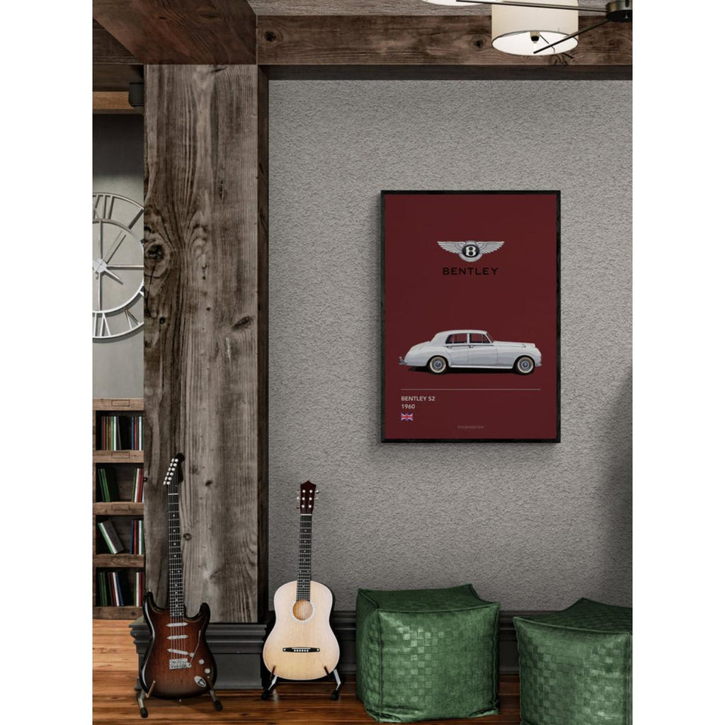 1960 Bentley S2 graphic poster classic car