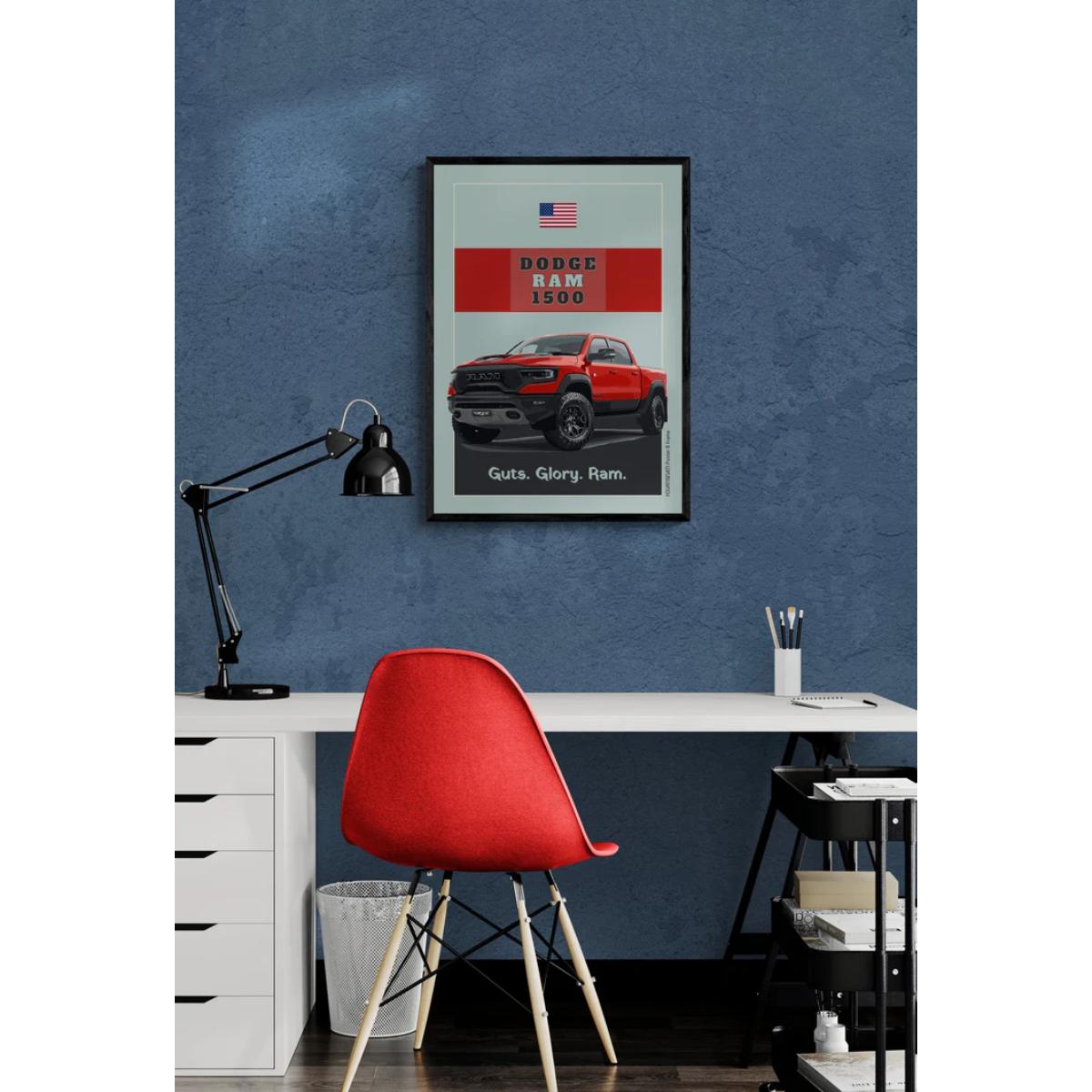 Guts Glory Ram Dodge Ram 1500 graphic poster main image