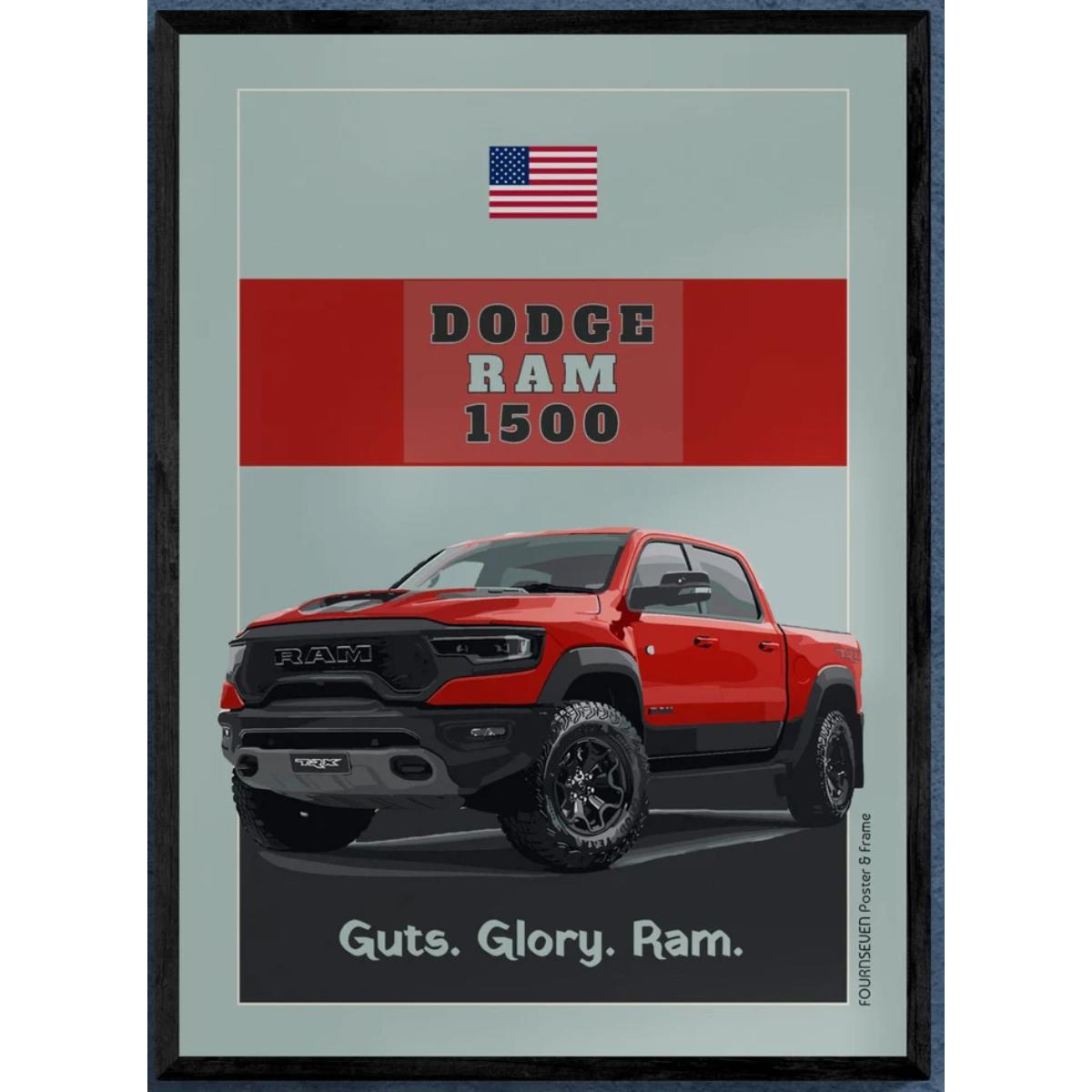 Guts Glory Ram Dodge Ram 1500 graphic poster main image