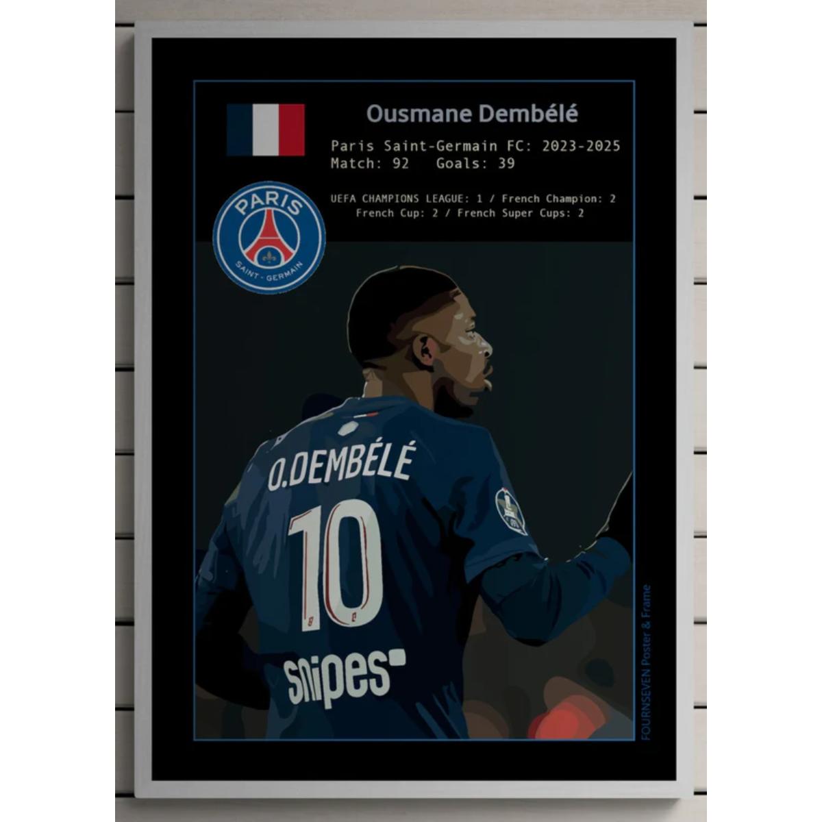 Ousmane Dembélé graphic poster digital download  