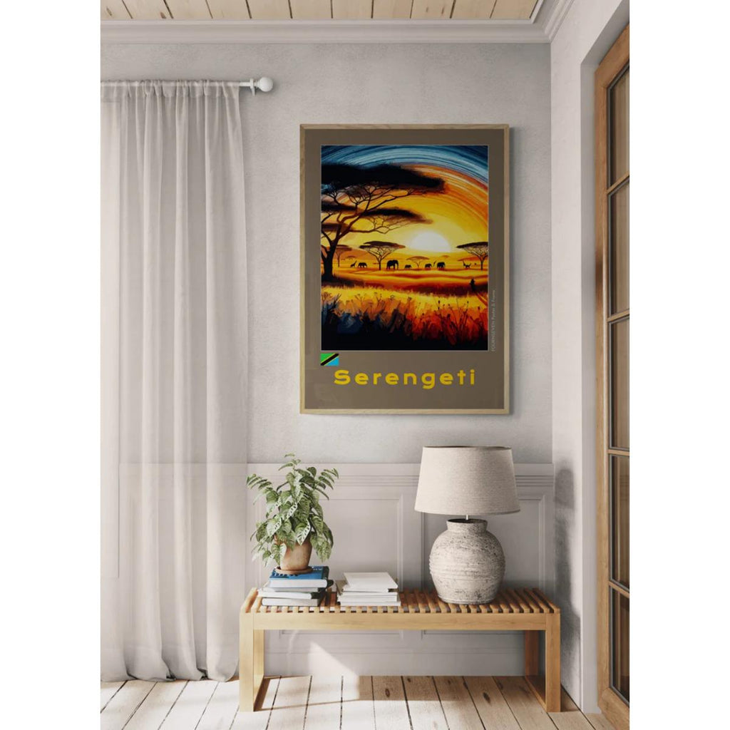 Serengeti digital abstract artwork poster download
