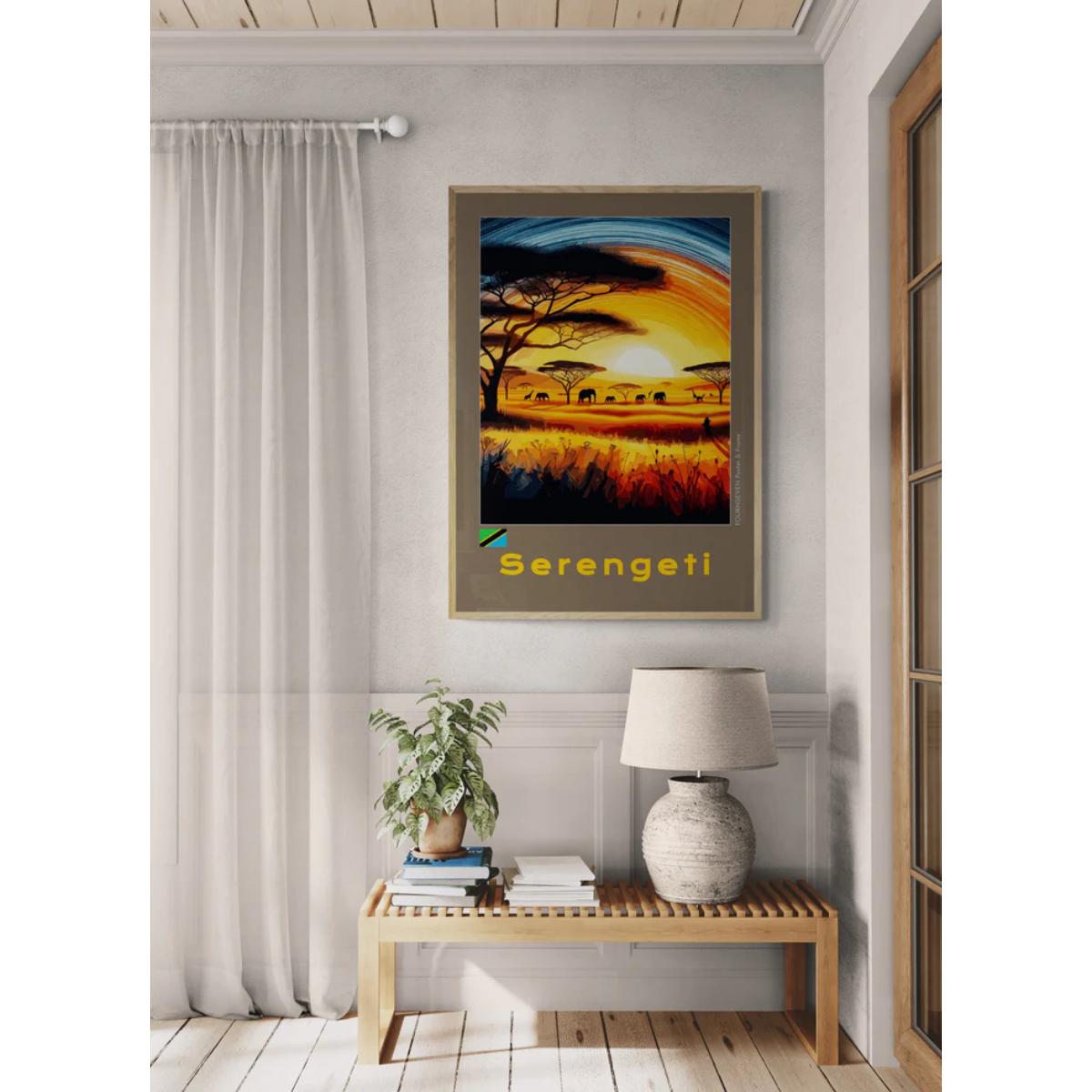 Serengeti digital abstract artwork poster download