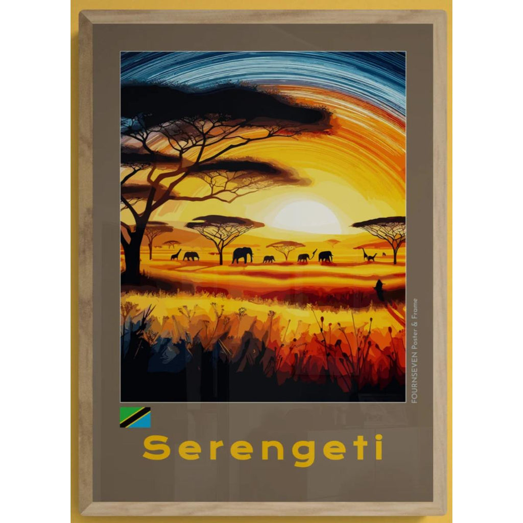 Serengeti digital abstract artwork poster download