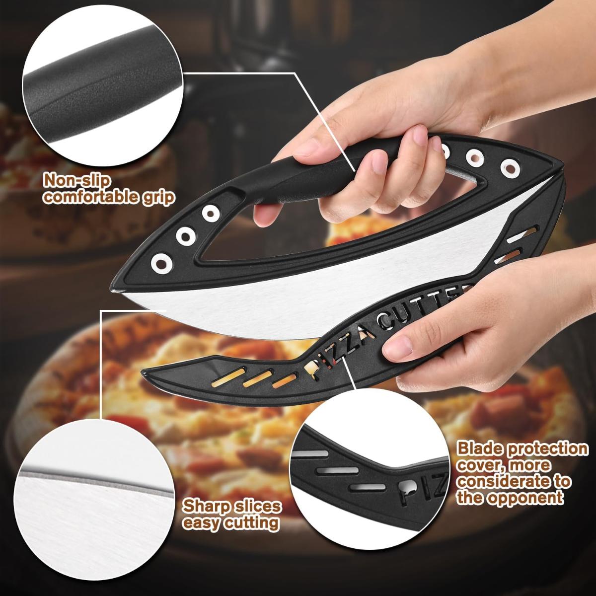 30cm stainless steel pizza cutter with pizza server shovel