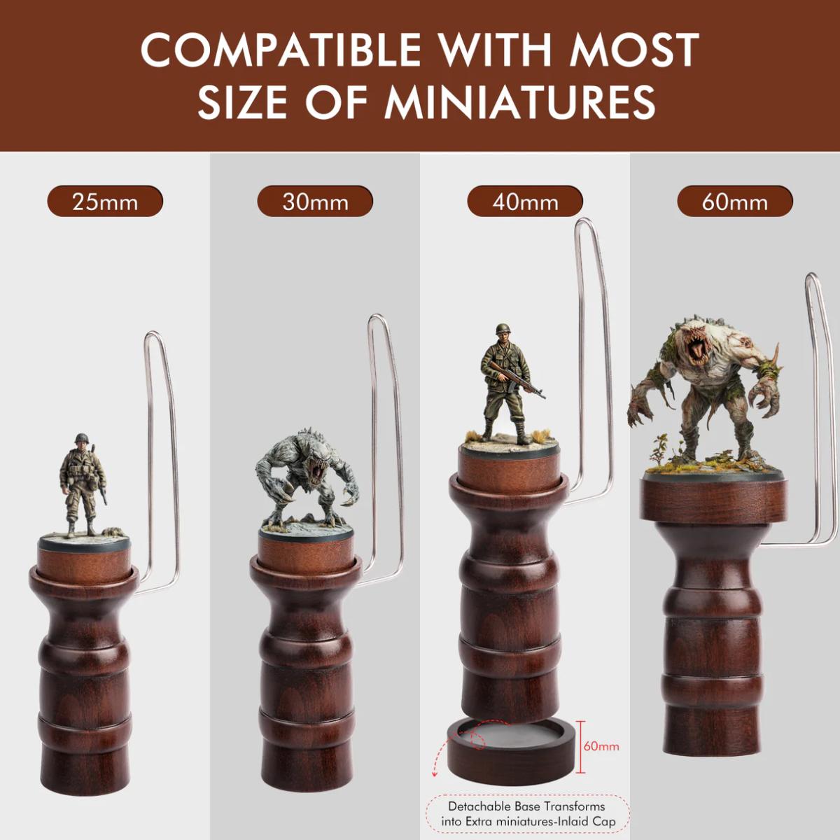 golden maple miniature painting handle blue grey putty edition model holder
