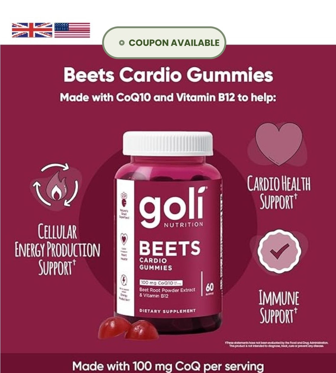Goli Beets Gummies  Heart Health  Cardio Support