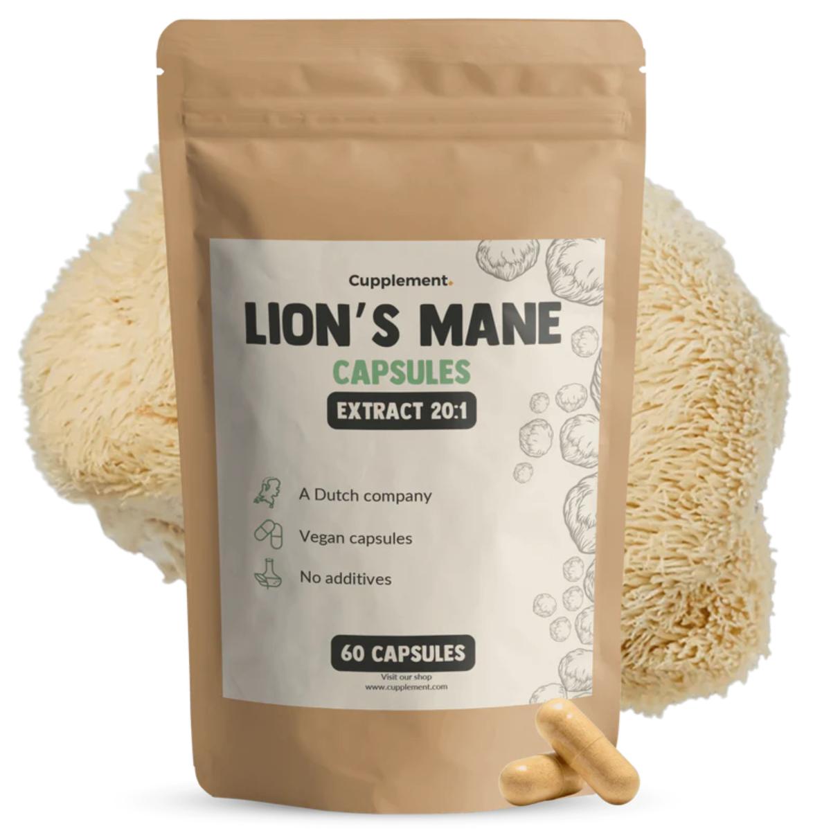 Lions Mane Extract Capsules dietary supplement bottle product image