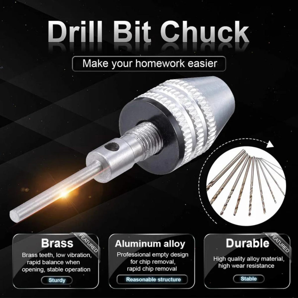 Hanboost 2.35 mm quick-change drill chuck adapter on rotary tool
